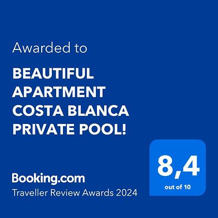 Beautiful Apartment Costa Blanca Private Pool! 올리바 외부 사진